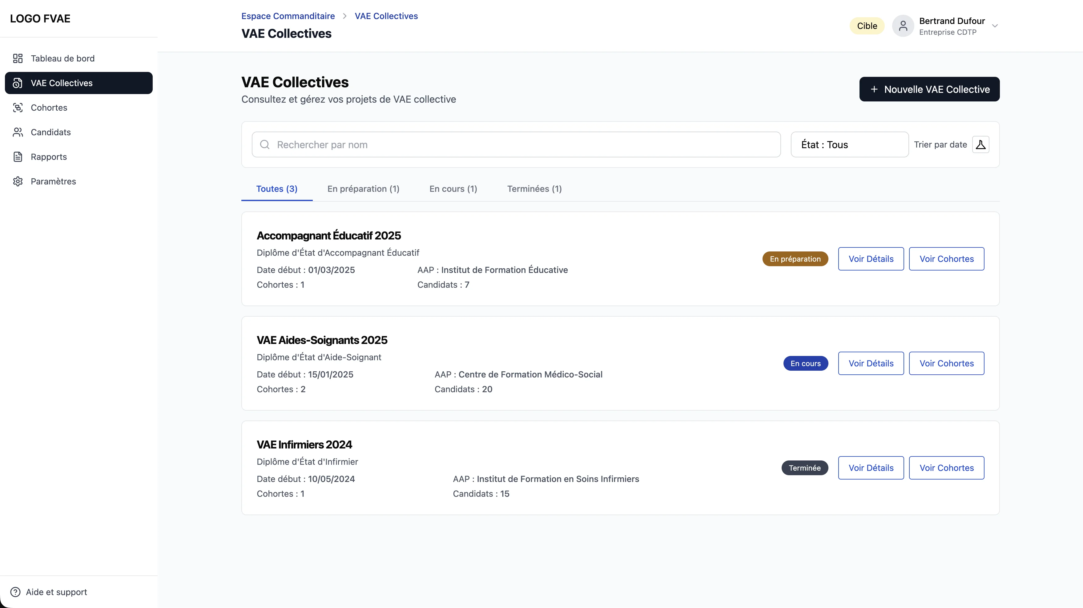 VAE Collective - Employer Dashboard Prototype